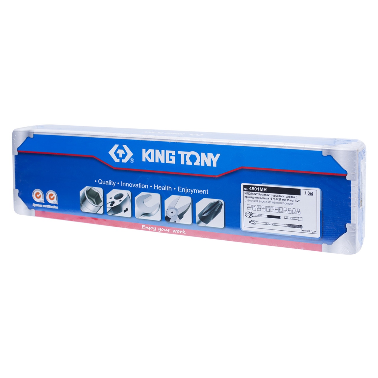 Набор торцевых головок с принадлежностями 1/2'', шестигранные, 8-27 мм, 15 предметов KING TONY 4501MR купить по цене 8 720 ₽ в интернет магазине ТЕХСАД