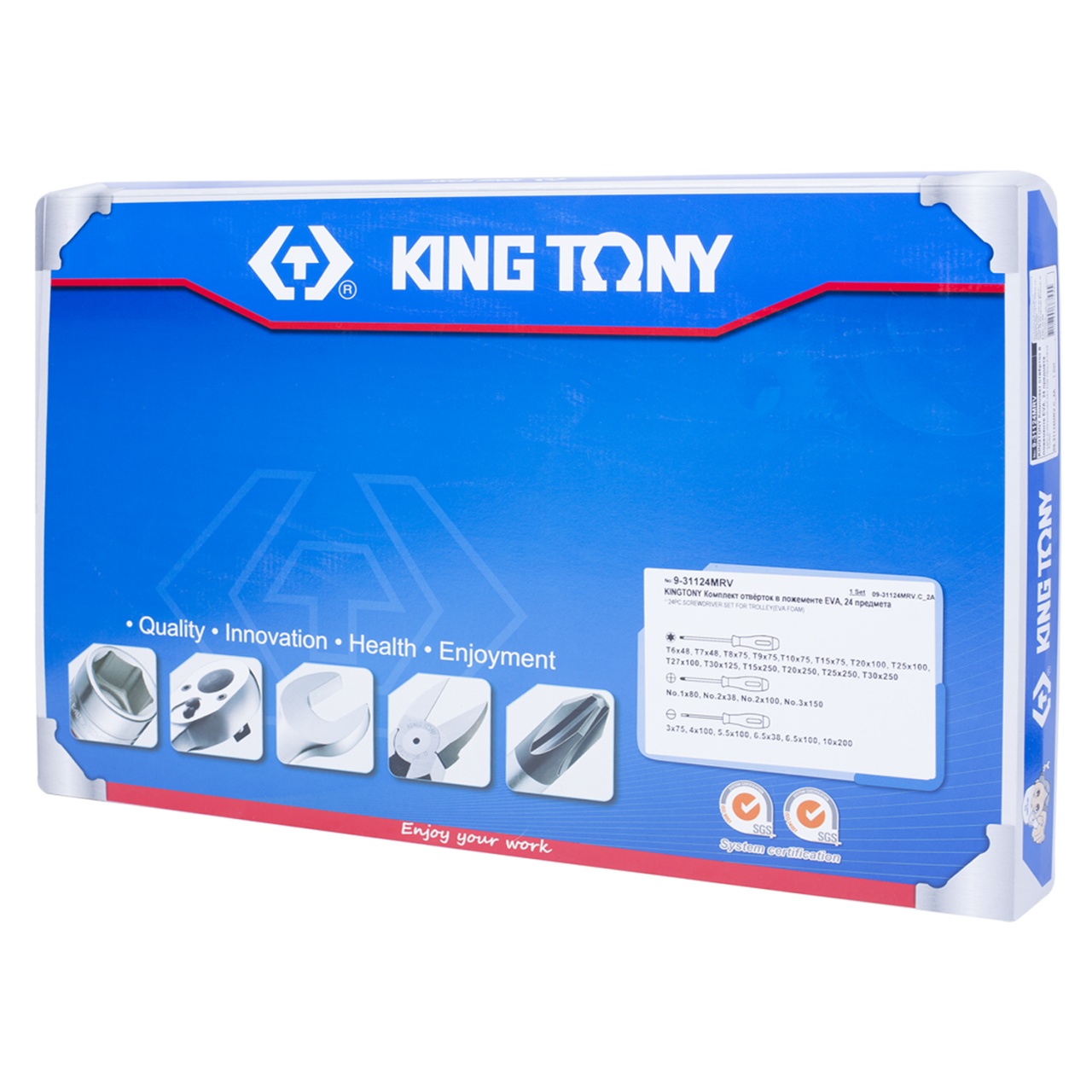Набор отверток, ложемент, 24 предмета KING TONY 9-31124MRV купить по цене 14 150 ₽ в интернет магазине ТЕХСАД