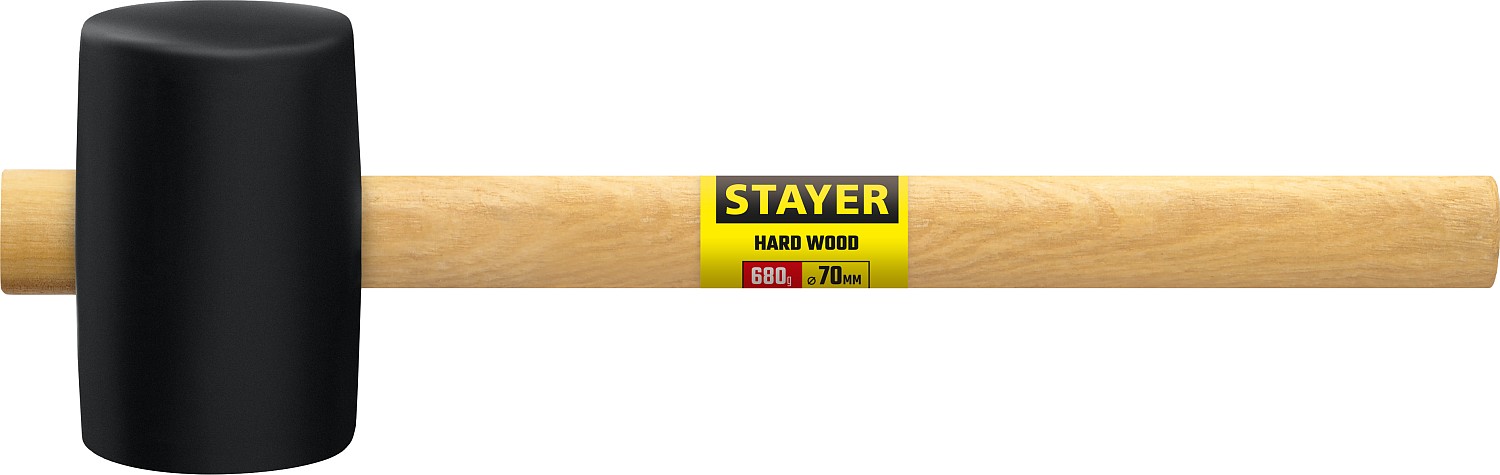 STAYER 680 г, киянка резиновая черная с деревянной ручкой 20505-75 Master купить по цене 350 ₽ в интернет магазине ТЕХСАД