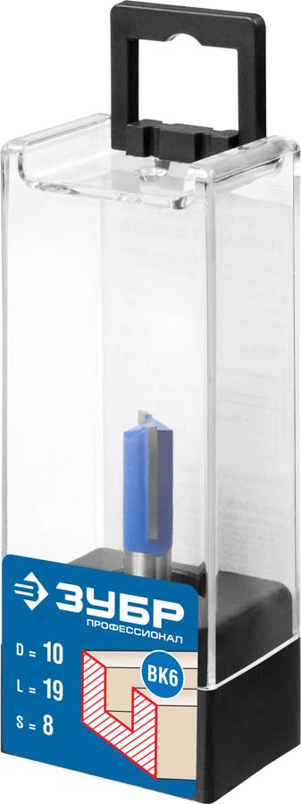 ЗУБР 10 x 19 мм, хвостовик 8 мм, фреза пазовая прямая, 28753-10-19 Профессионал купить по цене 410 ₽ в интернет магазине ТЕХСАД