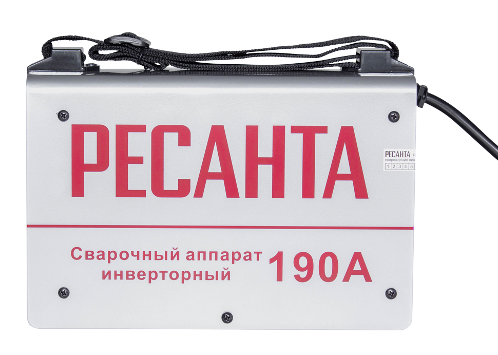 Сварочный аппарат инверторный Ресанта САИ 190 купить по цене 8 091 ₽ в интернет магазине ТЕХСАД