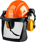 ЗУБР с наушниками и защитным экраном, защитная каска ТРИАДА 11099 купить по цене 2 650 ₽ в интернет магазине ТЕХСАД