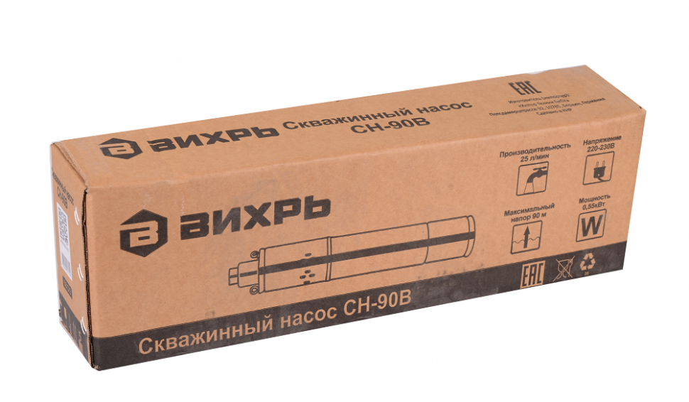 Скважинный насос ВИХРЬ СН-90В купить по цене 7 190 ₽ в интернет магазине ТЕХСАД