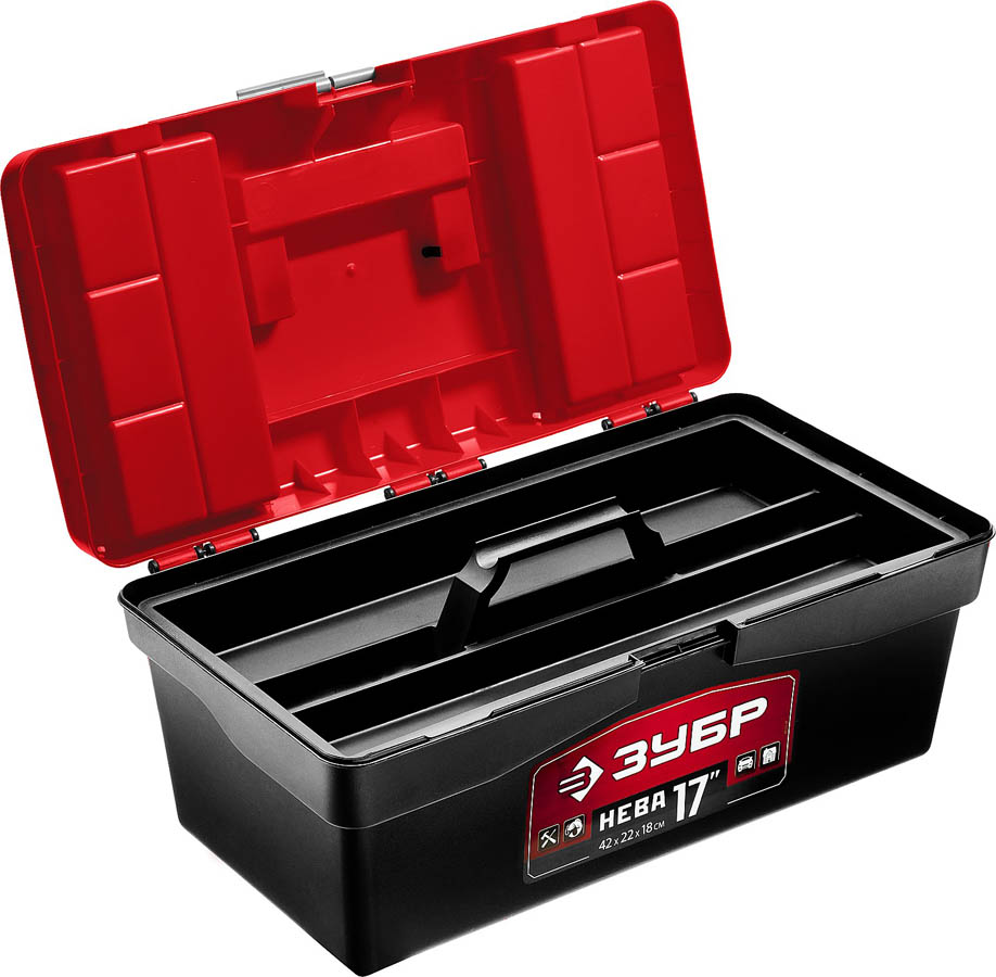 ЗУБР 420 х 220 х 180 мм (17''), пластиковый, ящик для инструмента НЕВА-17 38323-17 купить по цене 820 ₽ в интернет магазине ТЕХСАД