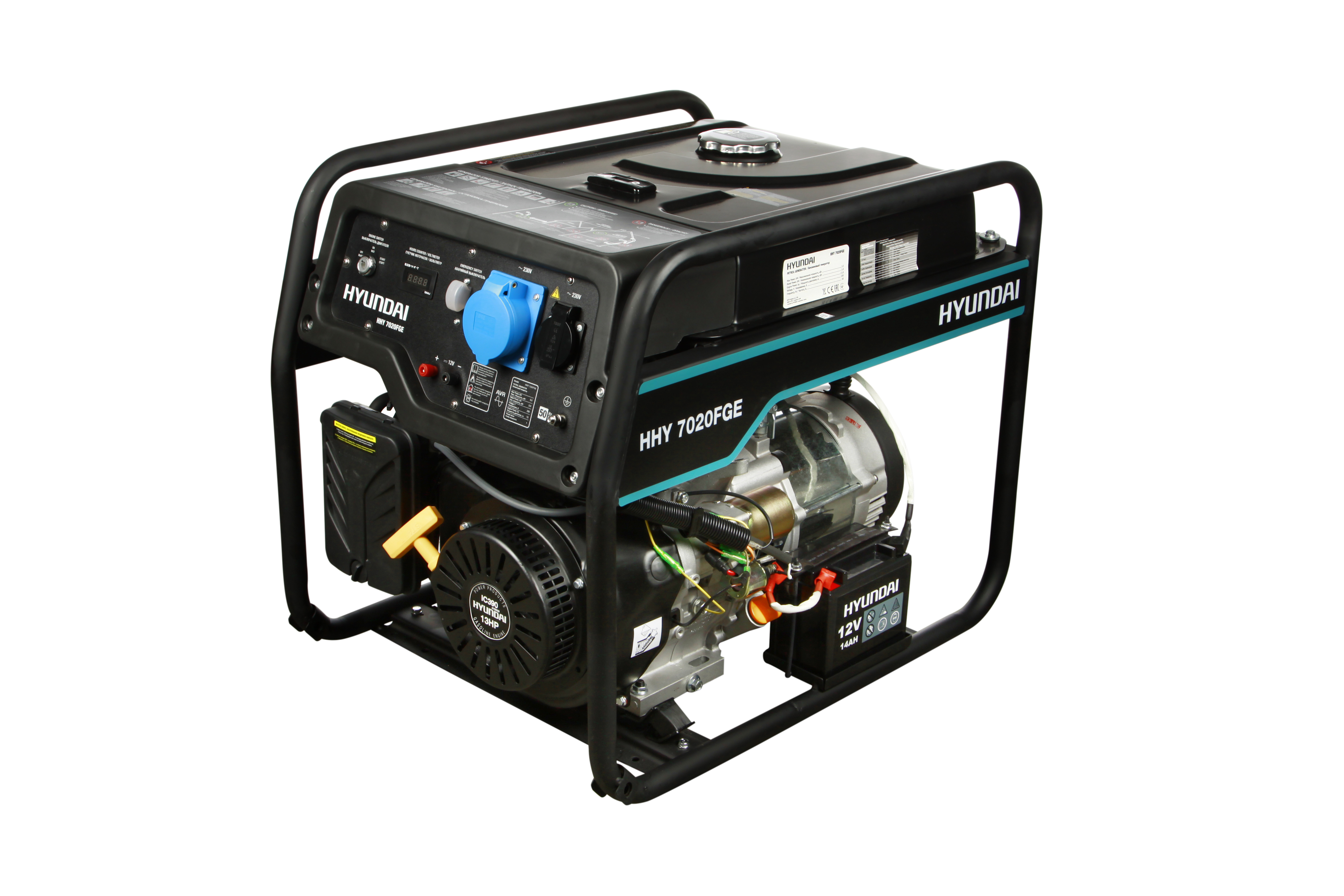 Газовый генератор Hyundai HHY 7020FGE купить по цене 82 790 ₽ в интернет магазине ТЕХСАД