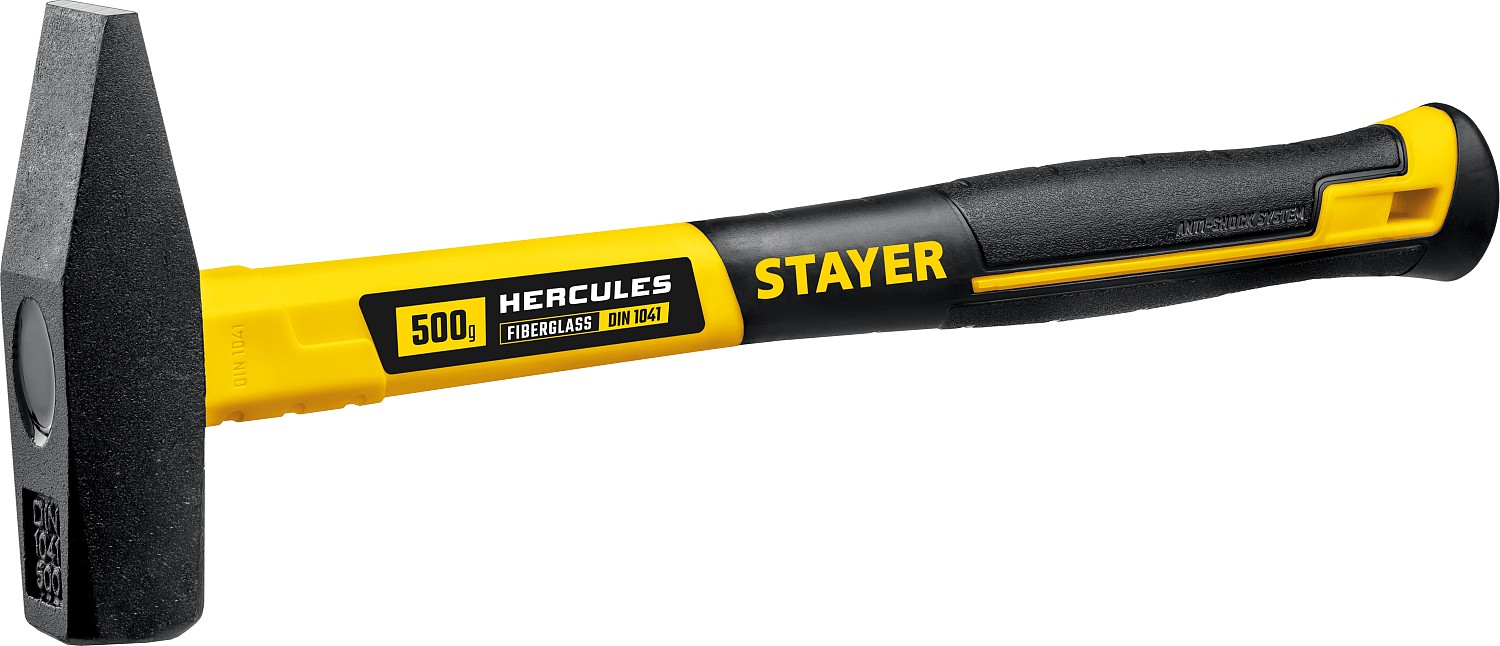 STAYER 500 г, с фиберглассовой рукояткой, молоток слесарный HERCULES 20050-05_z02 купить по цене 650 ₽ в интернет магазине ТЕХСАД