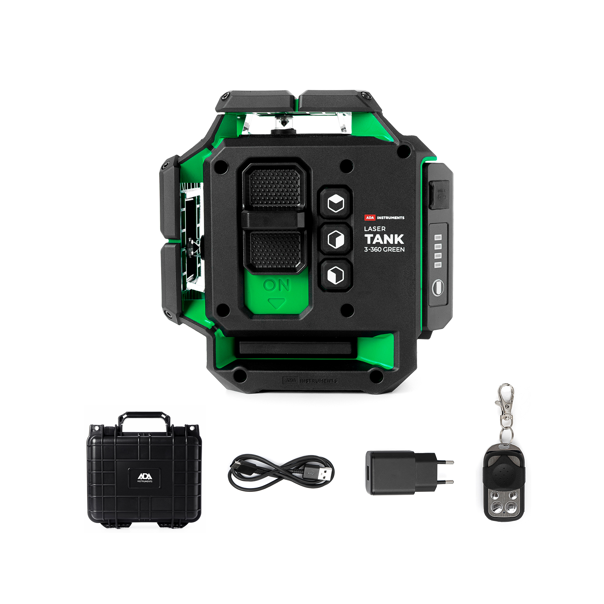 Лазерный уровень ADA LaserTANK 3-360 GREEN Basic Edition купить по цене 23 990 ₽ в интернет магазине ТЕХСАД