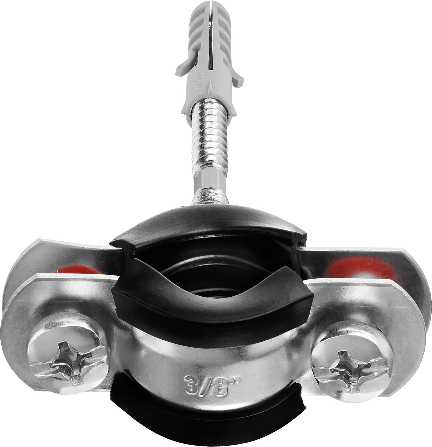 ЗУБР 1 шт., 3/8'', оцинкованный, в комплекте с сантехнической шпилькой и дюбелем, хомут трубный с гайкой 37866-15-19 Мастер купить по цене 62 ₽ в интернет магазине ТЕХСАД