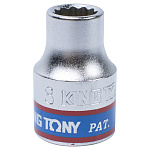 Головка торцевая стандартная двенадцатигранная 3/8'', 8 мм KING TONY 333008M купить по цене 120 ₽ в интернет магазине ТЕХСАД