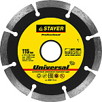 STAYER Ø 115х22.2 мм, алмазный, сегментный, круг отрезной для УШМ UNIVERSAL 3660-115_z01 Professional купить по цене 356 ₽ в интернет магазине ТЕХСАД