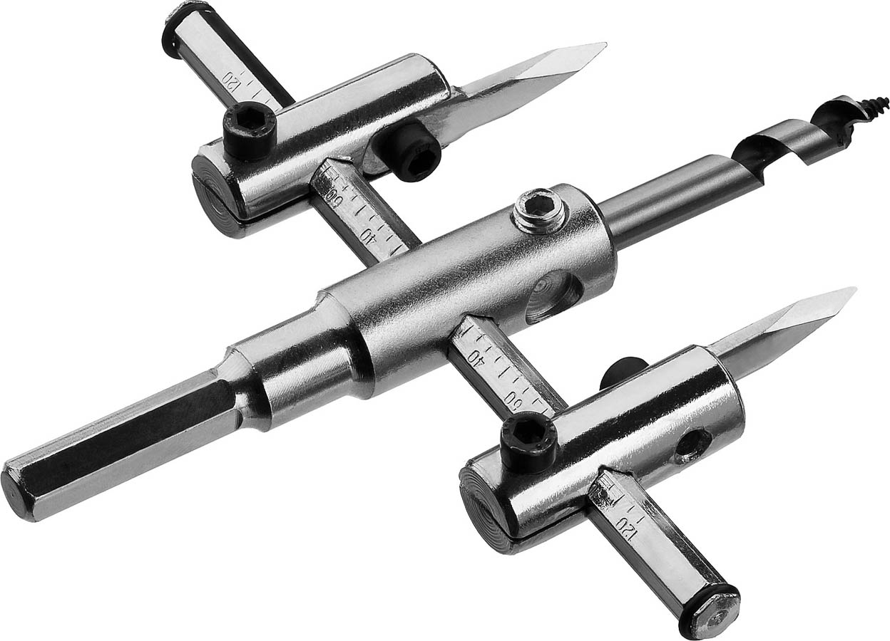 ЗУБР  30-120 мм, глубина реза 30 мм, сверло по дереву регулируемое 29440-120 купить по цене 830 ₽ в интернет магазине ТЕХСАД