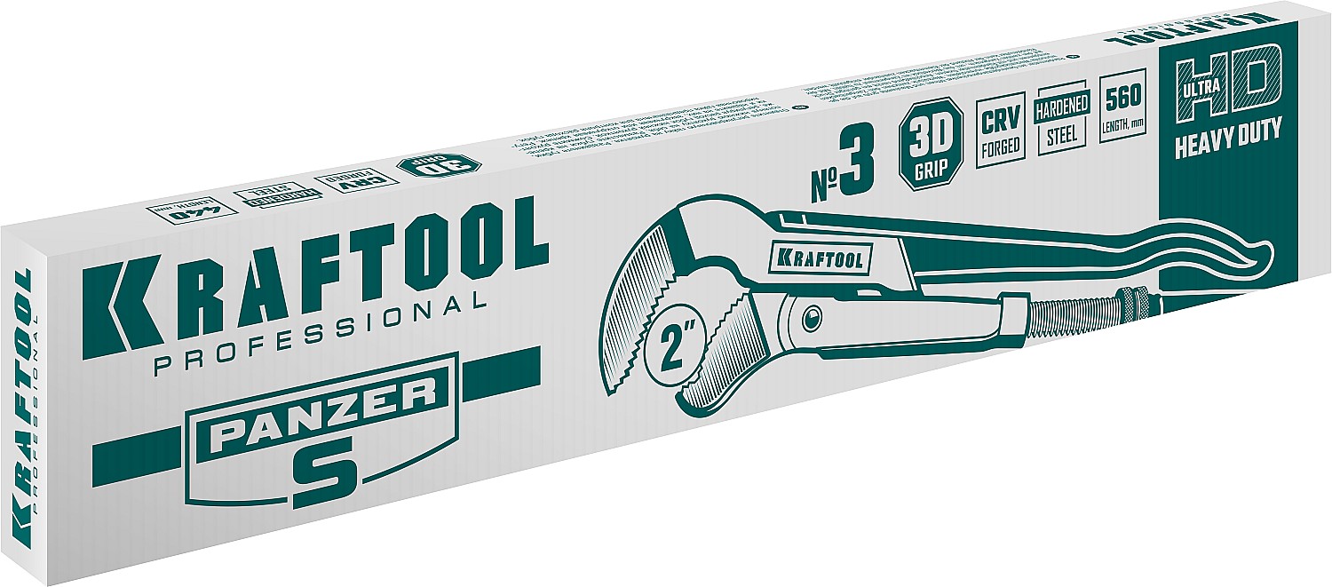 KRAFTOOL №3, изогнутые губки, ключ трубный PANZER-S 2733-20_z02 купить по цене 3 360 ₽ в интернет магазине ТЕХСАД