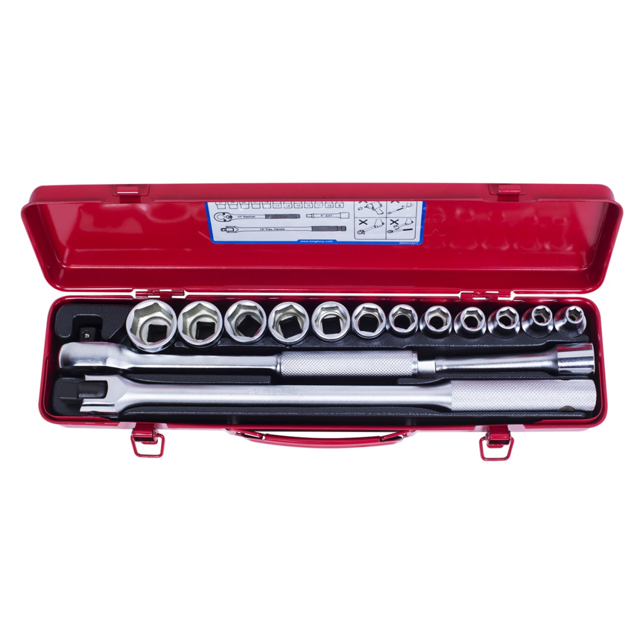 Набор торцевых головок с принадлежностями 1/2'', шестигранные, 8-27 мм, 15 предметов KING TONY 4501MR купить по цене 8 720 ₽ в интернет магазине ТЕХСАД