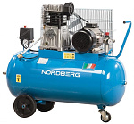 Компрессор поршневой, ременной NORDBERG NC100/480 купить по цене 78 225 ₽ в интернет магазине ТЕХСАД