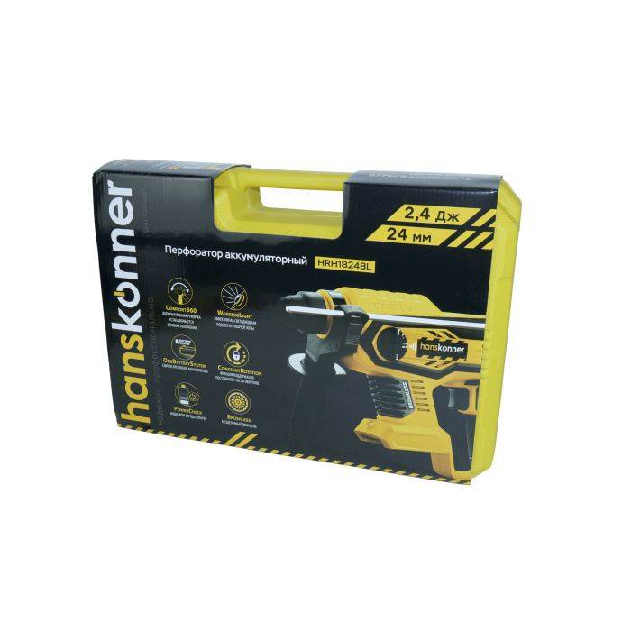 Перфоратор SDS Plus Hanskonner HRH1824BL Unibattery купить по цене 13 950 ₽ в интернет магазине ТЕХСАД