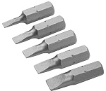Набор вставок (бит) торцевых 1/4'', Slotted, 3-6,5 мм, 25 мм, 5 предметов TOLSEN TT20285 купить по цене 110 ₽ в интернет магазине ТЕХСАД