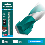 KRAFTOOL 6 х 100 мм, cверло по керамограниту с твердосплавной пластиной KERAMO 29175-100-6 купить по цене 390 ₽ в интернет магазине ТЕХСАД