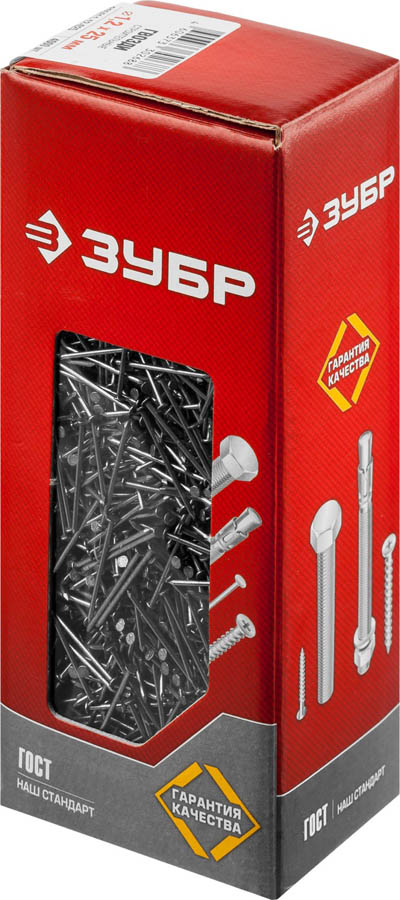 ЗУБР 25 х 1.2 мм, 1 кг, ГОСТ 4028-65, гвозди строительные 305011-12-025 купить по цене 259 ₽ в интернет магазине ТЕХСАД