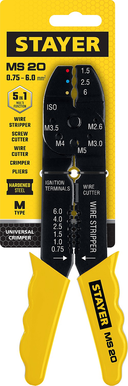 STAYER 0.75-6 мм², стриппер многофункциональный MS-20 2265-21_z01 Professional купить по цене 400 ₽ в интернет магазине ТЕХСАД