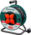 KRAFTOOL 30 м, 3500 Вт, 4 гнезда, IP44, ПВС 3x1,5 кв мм, удлинитель на катушке 55084-30 купить по цене 6 790 ₽ в интернет магазине ТЕХСАД
