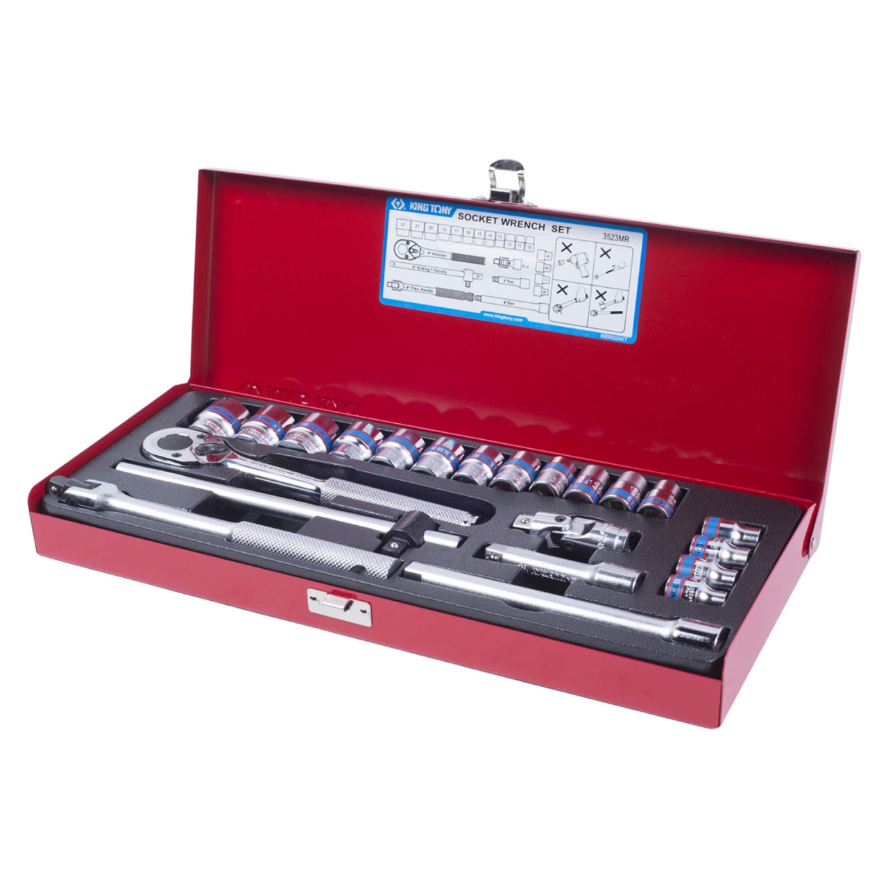 Набор торцевых головок с принадлежностями 3/8'', шестигранные, 6-22 мм, 22 предмета KING TONY 3523MR Набор торцевых головок с принадлежностями 3/8'', шестигранные, 6-22 мм, 22 предмета KING TONY 3523MR купить по цене 7 810 ₽ в интернет магазине ТЕХСАД