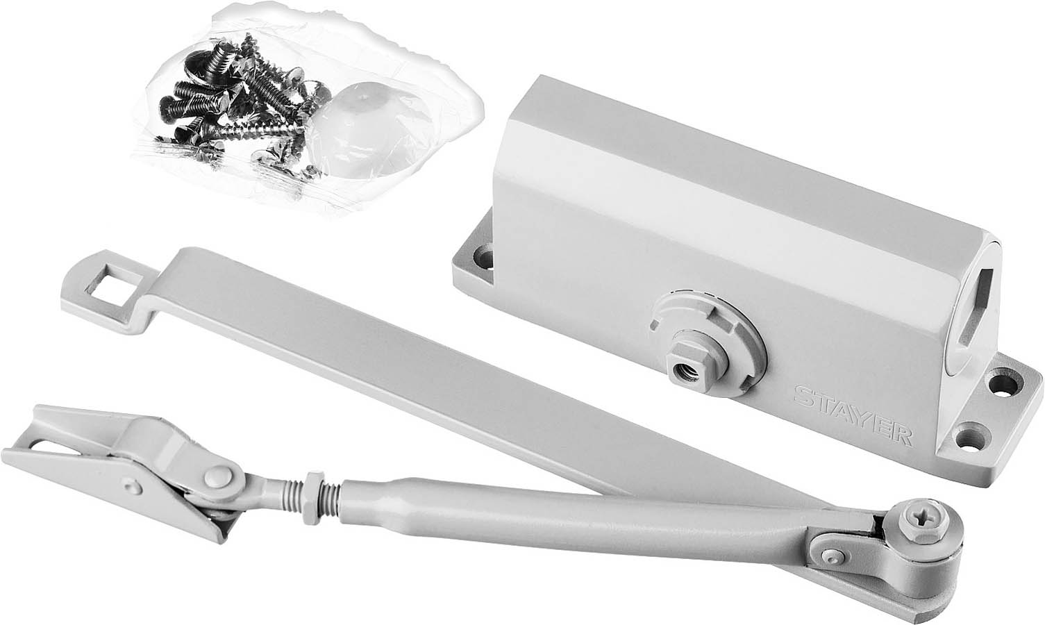 STAYER вес двери 80 кг, высота 44 мм, материал силумин, доводчик дверной MAXComfort 37916-80 STAYER вес двери 80 кг, высота 44 мм, материал силумин, доводчик дверной MAXComfort 37916-80 купить по цене 2 400 ₽ в интернет магазине ТЕХСАД