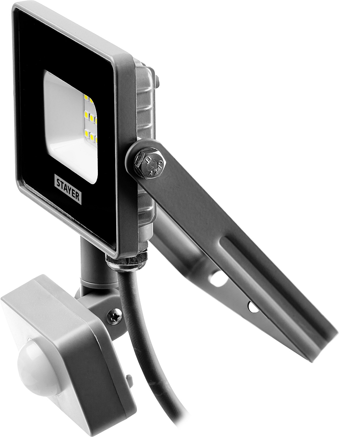 STAYER 10 Вт, LEDPro, датчик движения, прожектор светодиодный 57133-10 купить по цене 885 ₽ в интернет магазине ТЕХСАД