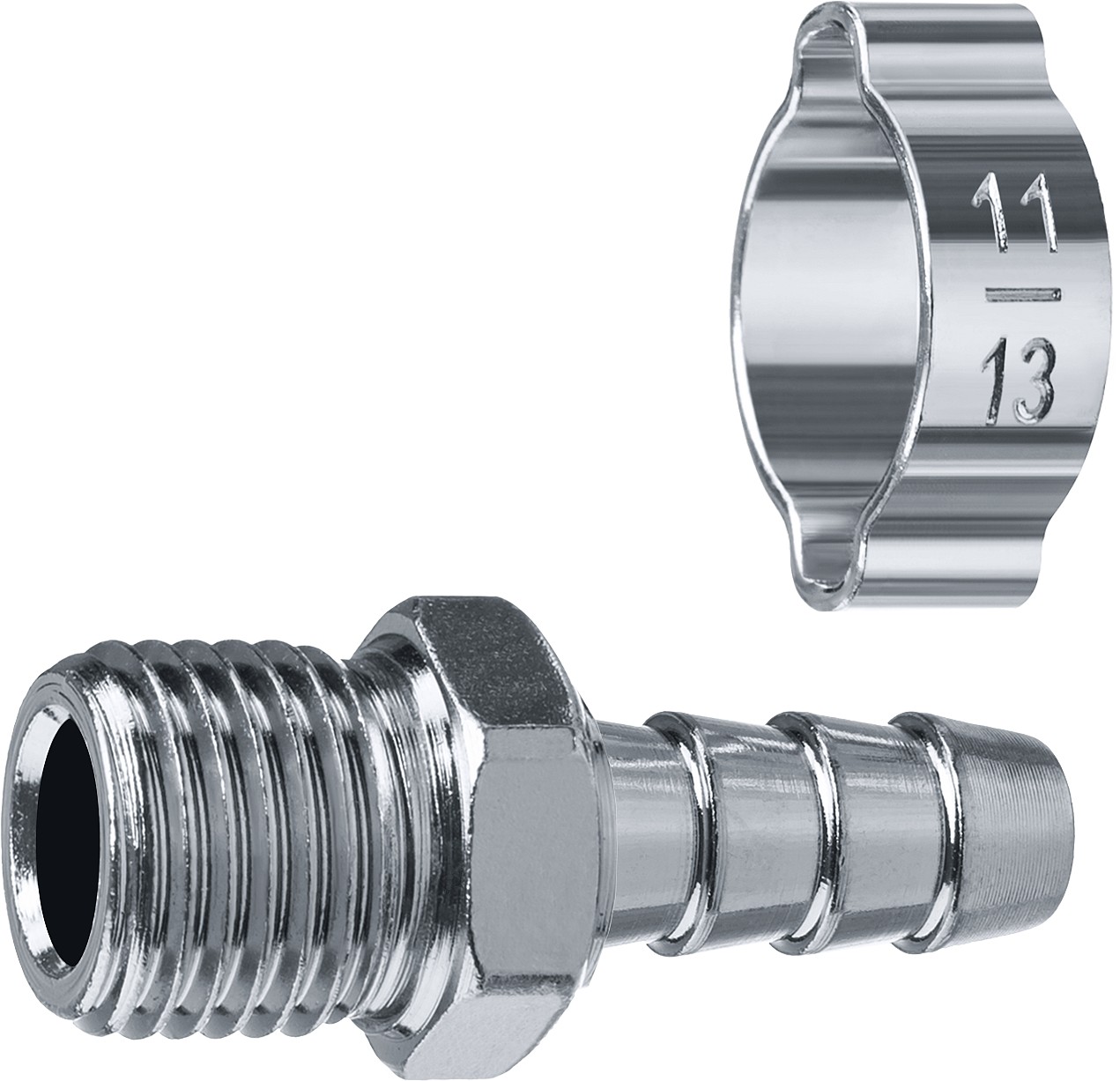 ЗУБР 8 мм, штуцер 1/4''M, с хомутом, переходник для пневмоинструмента 64924-1/4-08 Профессионал купить по цене 172 ₽ в интернет магазине ТЕХСАД