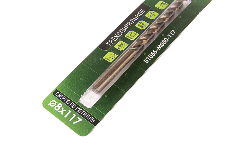 Сверло по металлу БОЕКОМПЛЕКТ B1055-M080-117 купить по цене 440 ₽ в интернет магазине ТЕХСАД