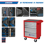 Набор инструментов ''UNION'' в красной тележке, 173 предмета KING TONY 932-000AMR купить по цене 110 700 ₽ в интернет магазине ТЕХСАД
