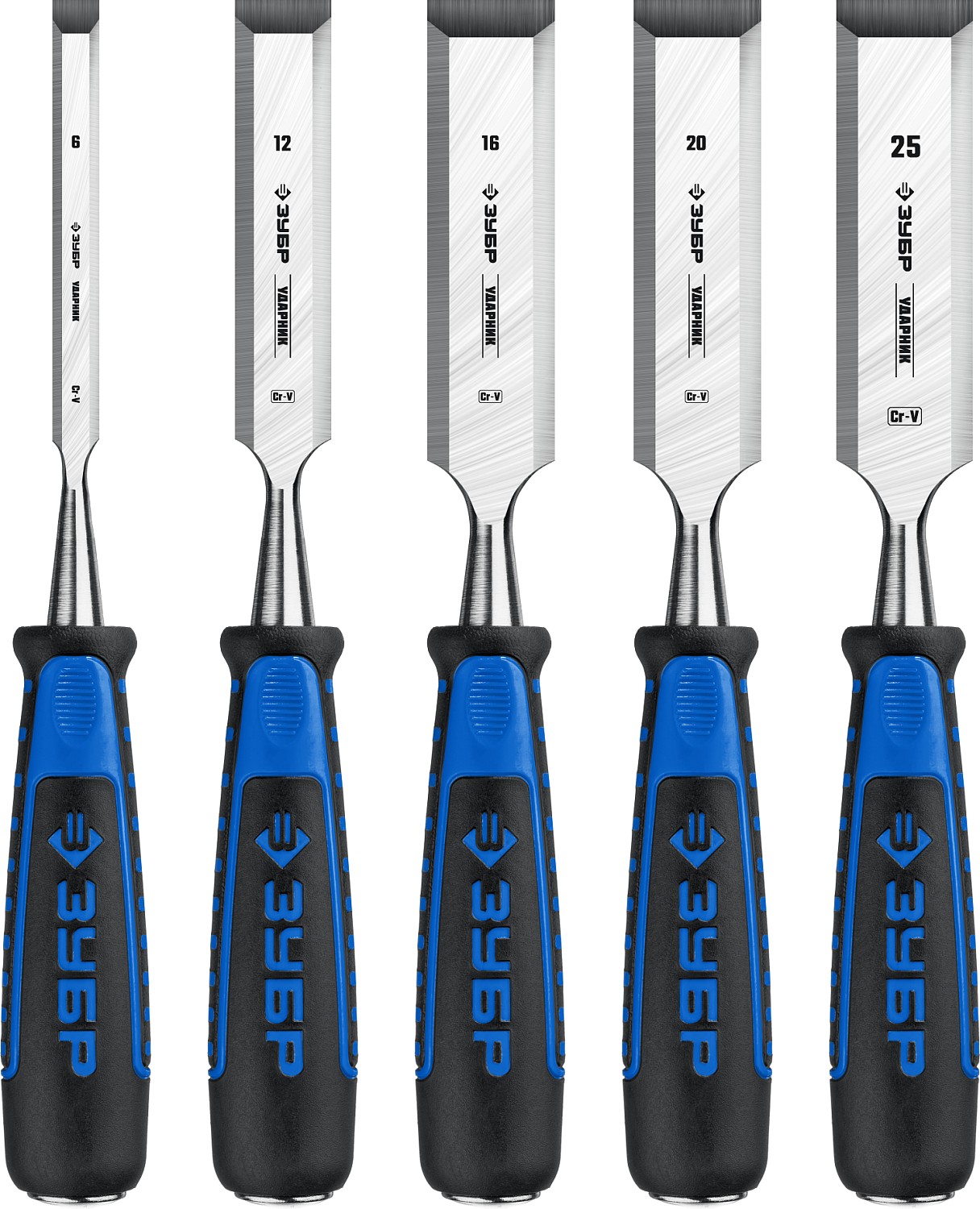 ЗУБР 5 шт, 6/12/16/20/25 мм, набор стамесок 18097-H5 Профессионал купить по цене 2 760 ₽ в интернет магазине ТЕХСАД