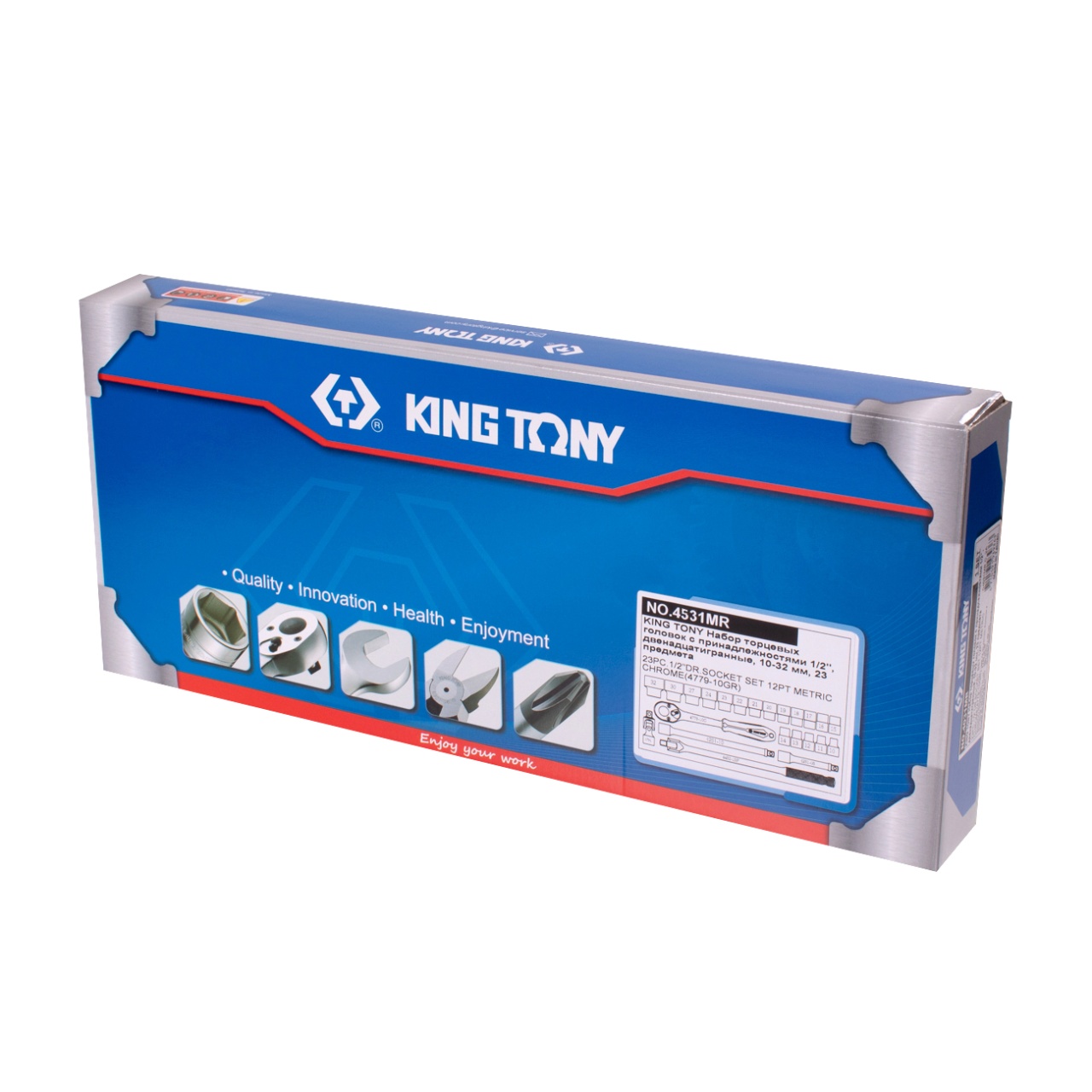 Набор торцевых головок с принадлежностями 1/2'', шестигранные, 10-32 мм, 23 предмета KING TONY 4531MR купить по цене 12 600 ₽ в интернет магазине ТЕХСАД