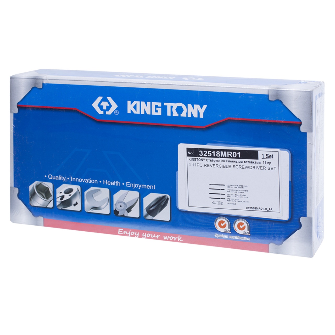Набор двухсторонних удлиненных вставок (бит), 11 предметов KING TONY 32518MR01 купить по цене 2 860 ₽ в интернет магазине ТЕХСАД