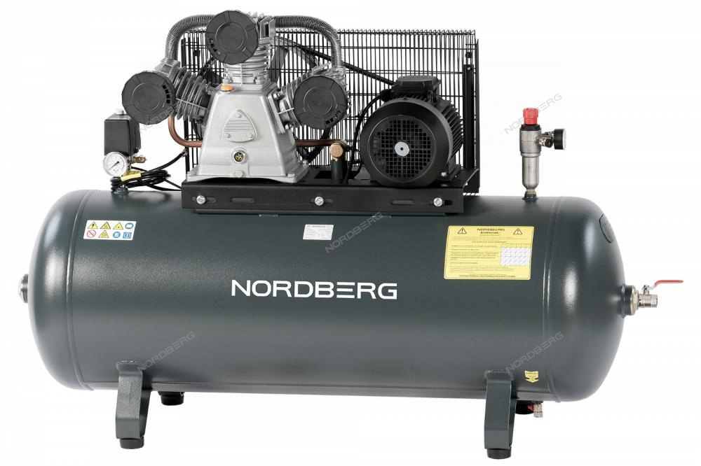Компрессор поршневой, ременной NORDBERG NCP300/950 купить по цене 134 002 ₽ в интернет магазине ТЕХСАД
