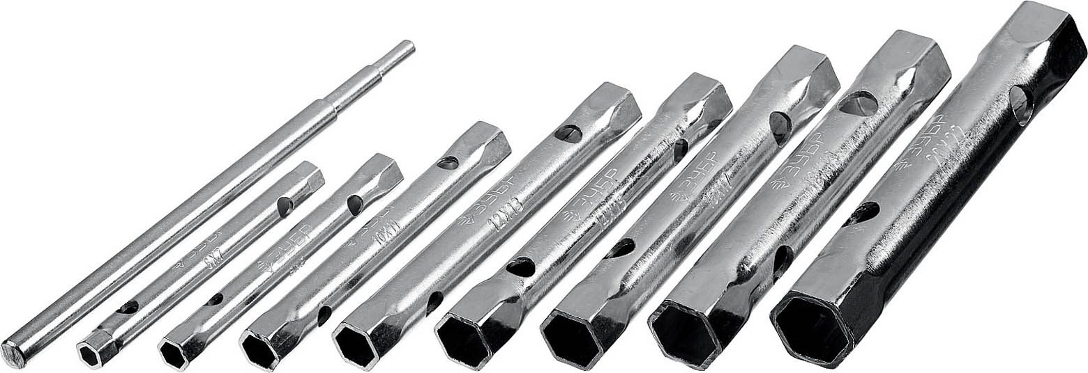 ЗУБР 6 х 22 мм, набор торцовых трубчатых ключей 9 предметов 27162-H9 купить по цене 1 150 ₽ в интернет магазине ТЕХСАД