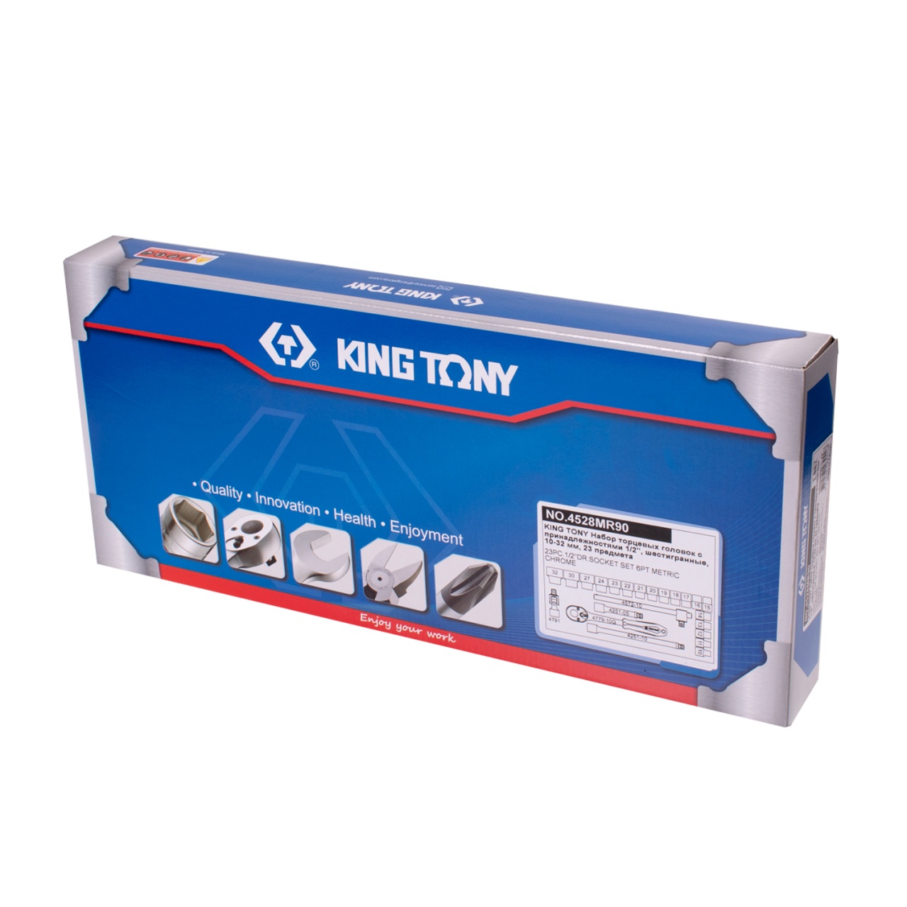 Набор торцевых головок с принадлежностями 1/2'', шестигранные, 10-32 мм, 23 предмета KING TONY 4528MR90 купить по цене 12 050 ₽ в интернет магазине ТЕХСАД