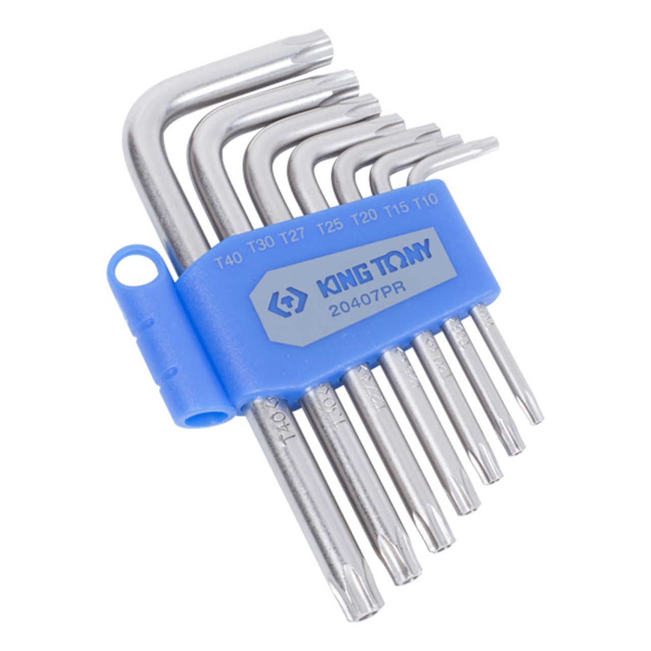 Набор Г-образных Torx, T10H-T40H, короткие, с отверстием, 7 предметов KING TONY 20407PR купить по цене 980 ₽ в интернет магазине ТЕХСАД