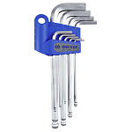 Набор Г-образных шестигранников 1,5-10 мм, длинные, с шаровым окончанием, 9 предметов KING TONY 20110MR купить по цене 1 780 ₽ в интернет магазине ТЕХСАД