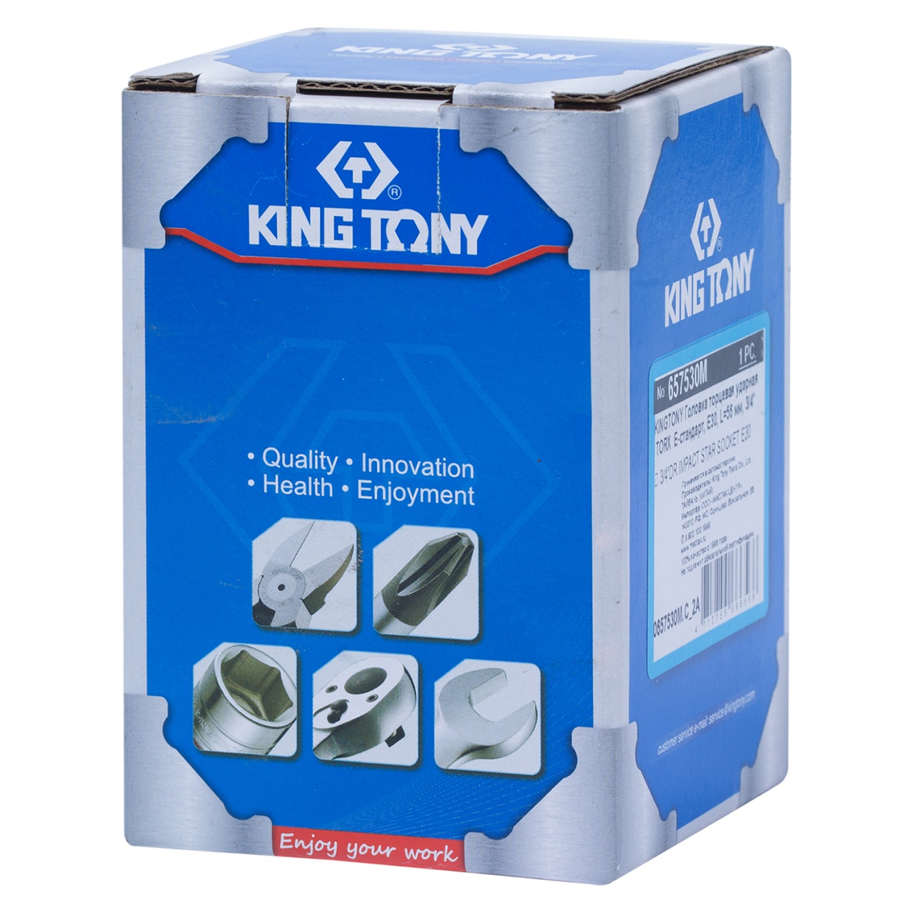 Головка торцевая ударная TORX Е-стандарт 3/4'', E30, L = 56 мм KING TONY 657530M купить по цене 1 500 ₽ в интернет магазине ТЕХСАД