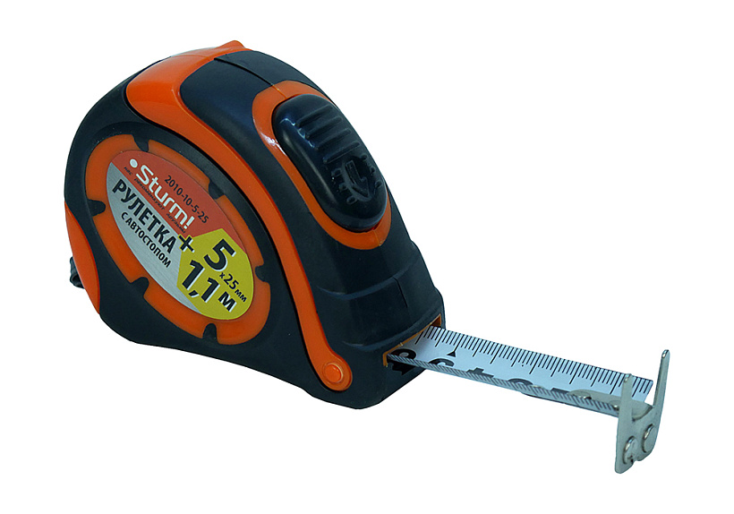 Рулетка Sturm! 2010-10-5-25 длиной 5м + 1м бесплатно. Впервые в России! купить по цене 430 ₽ в интернет магазине ТЕХСАД