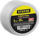 STAYER 5 см х 20 м, 3х3 мм, cетка стеклотканевая самоклеящаяся FIBER-Tape 1246-05-20_z01 купить по цене 99 ₽ в интернет магазине ТЕХСАД
