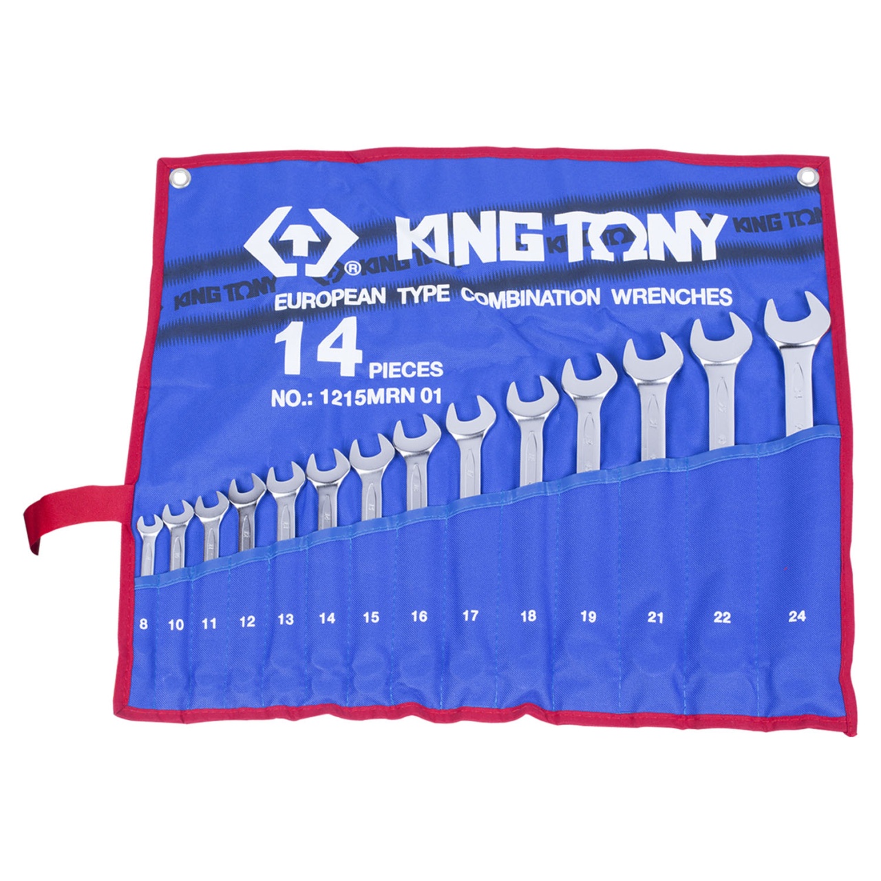 Набор комбинированных ключей, 8-24 мм, чехол из теторона, 14 предметов KING TONY 1215MRN01 купить по цене 8 450 ₽ в интернет магазине ТЕХСАД