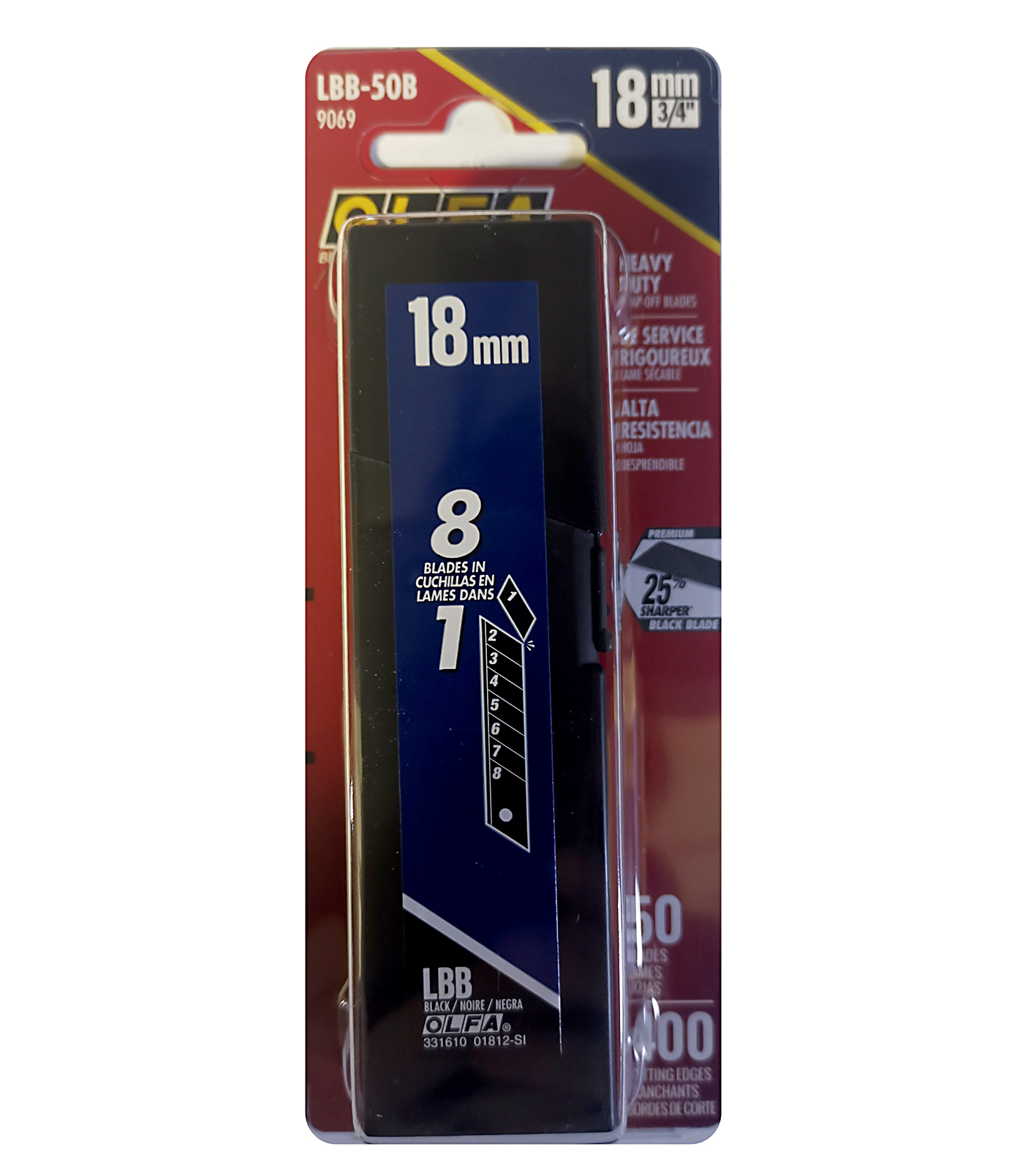OLFA 18 мм, 50 шт., лезвия сегментированные EXCEL BLACK OL-LBB-50B купить по цене 2 790 ₽ в интернет магазине ТЕХСАД