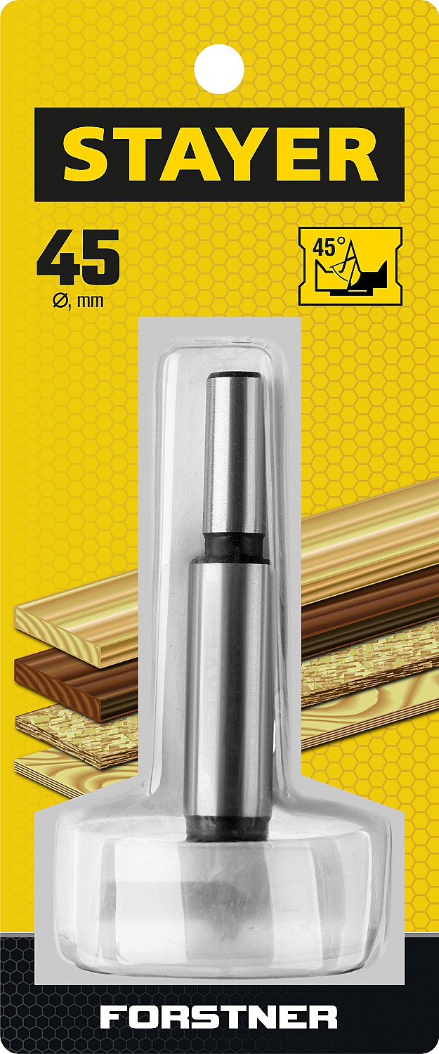 STAYER Ø45 х 90 мм, сверло Форстнера по дереву ''Maxcut'' 29985-45_z01 купить по цене 550 ₽ в интернет магазине ТЕХСАД
