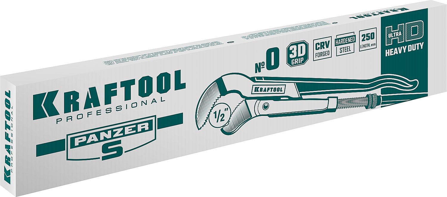 KRAFTOOL №0, изогнутые губки, ключ трубный PANZER-S 2733-05_z02 купить по цене 1 120 ₽ в интернет магазине ТЕХСАД