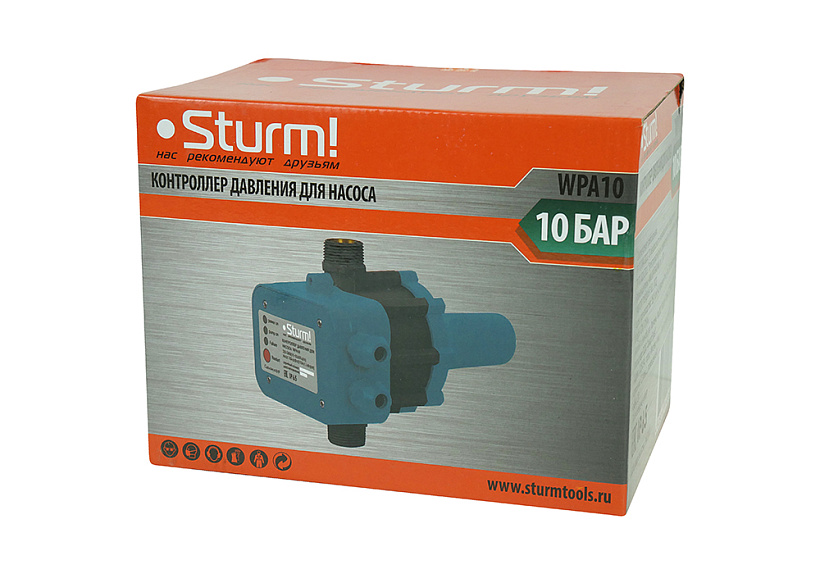 Контроллер давления для насоса Sturm! WPA10 купить по цене 2&nbsp;390 ₽ в интернет магазине ТЕХСАД