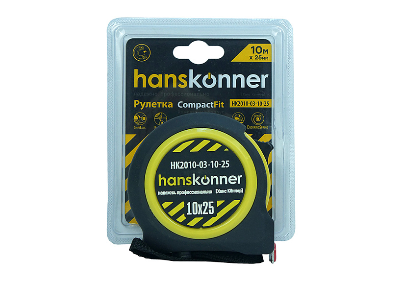 Рулетка Hanskonner HK2010-03-10-25 купить по цене 1 620 ₽ в интернет магазине ТЕХСАД
