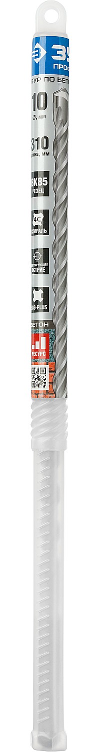 ЗУБР  10 x 310 мм, SDS-Plus, бур по бетону 29314-310-10_z01 Профессионал купить по цене 292 ₽ в интернет магазине ТЕХСАД