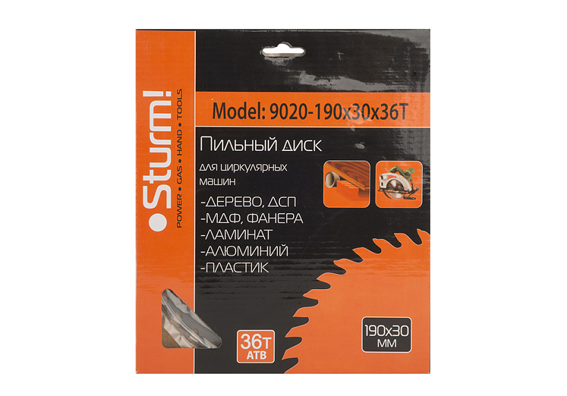 Диск пильный Sturm! 9020-190-30-36T купить по цене 660 ₽ в интернет магазине ТЕХСАД