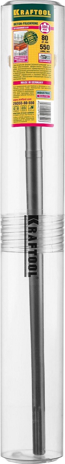KRAFTOOL 80 х 550 мм, проломной, SDS-max, бур по бетону 29355-80-550 KRAFTOOL 80 х 550 мм, проломной, SDS-max, бур по бетону 29355-80-550 купить по цене 24 050 ₽ в интернет магазине ТЕХСАД